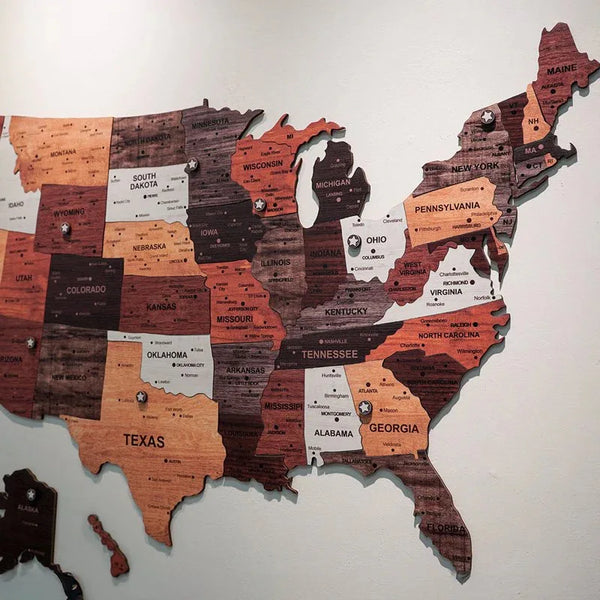 Charming USA Map Puzzle Decor
